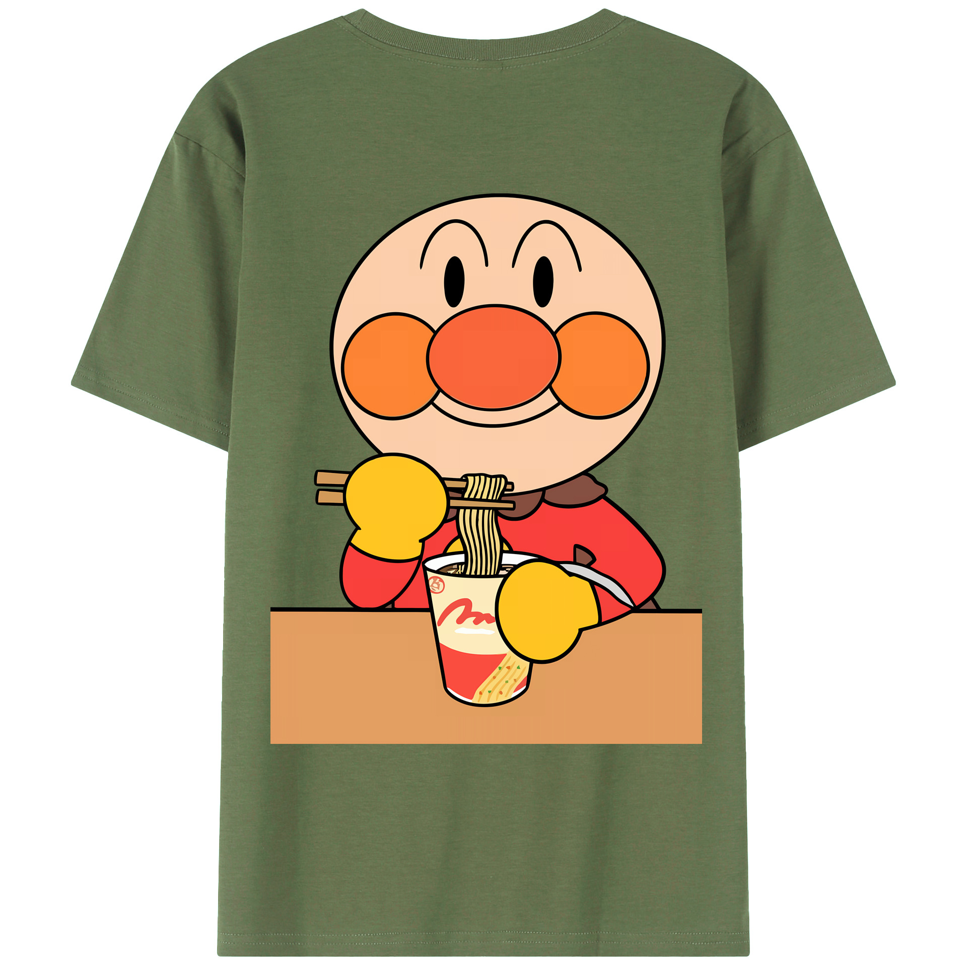 （画像用） アンパンマン Anpanman 綿100％ メンズ半袖Tシャツ（バックプリント） 通気性
